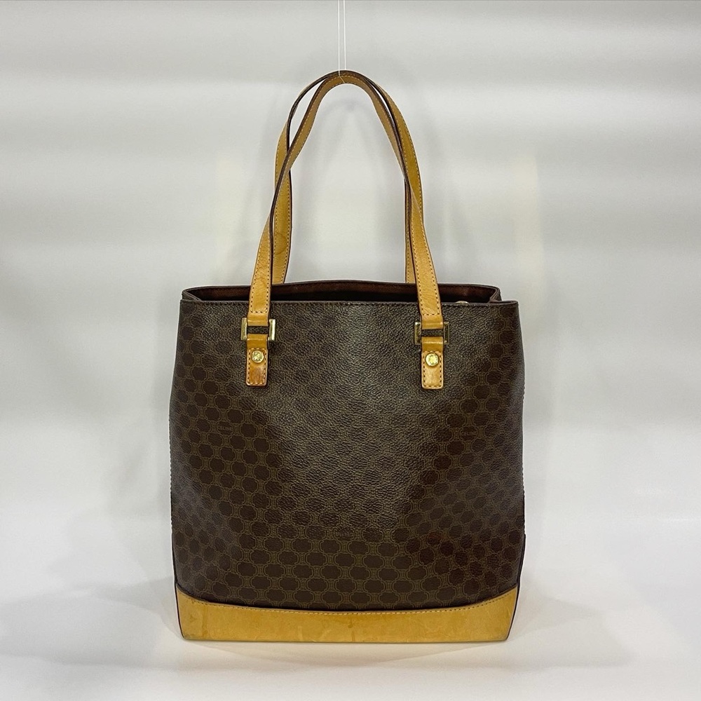 Auth Vintage Celine Macadam Tote Bag